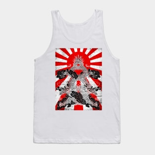 Japan Classic Retro Rising Sun Double Dragon Tank Top